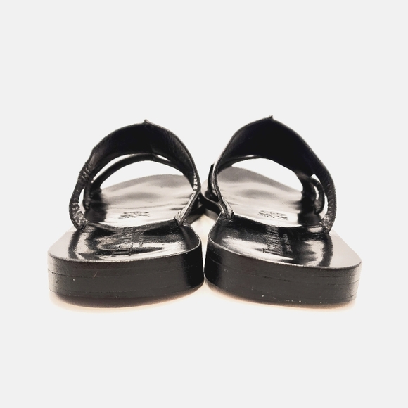 Taryn Rose Black Leather Sandals Slides Shoes EU 42 US 9 - Picture 6 of 7